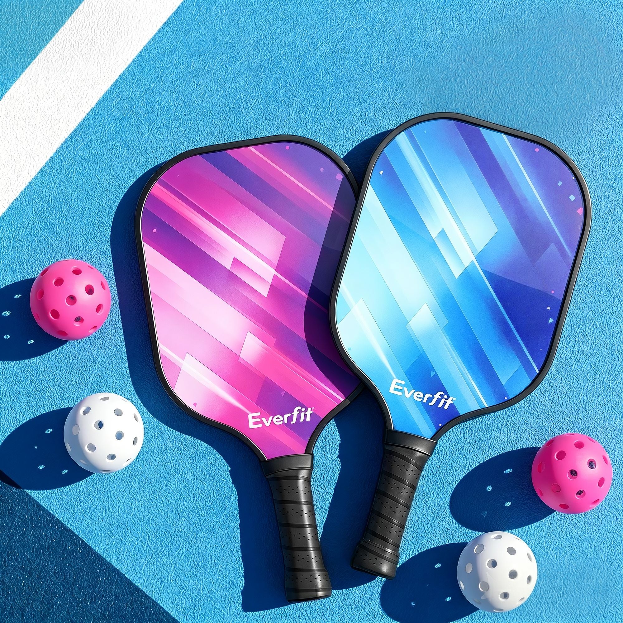 Everfit Fiberglass Pickleball Paddle Set – Honeycomb Core with Bag