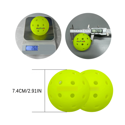 12pcs Pickleball, 40-hole seamless one-piece design, aerodynamic construction, excellent stability, rough matte surface enhances ball control, suitable for competitive Pickleball games