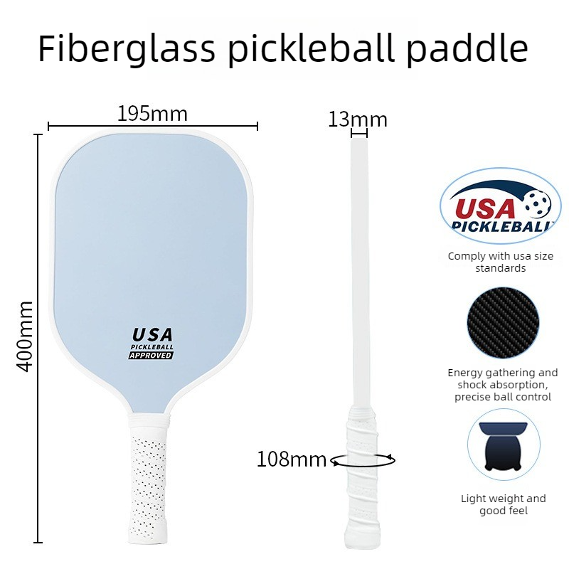 2-Player Pickleball Paddle Set, Durable Glass Fiber Pickleball Racquets with Comfort Grip, Includes 4 Balls & Carry Bag - Green