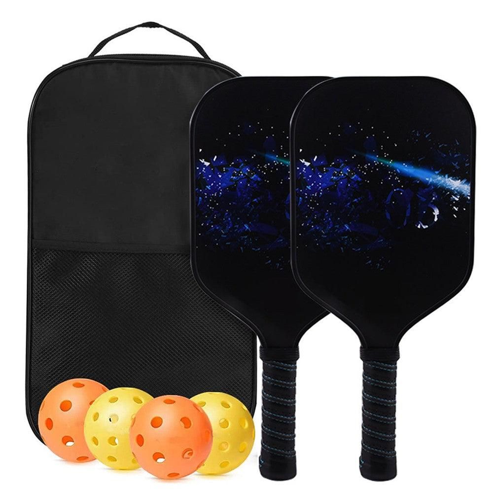 Fiberglass Pickleball Racket Set Pickleball Paddle with 4 Balls Style 2