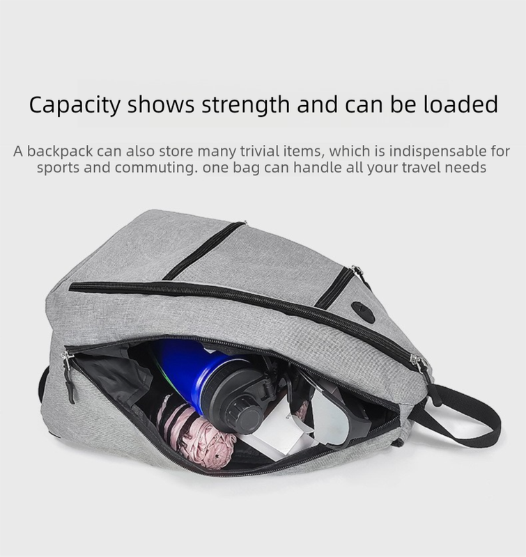 Beige Pickleball Multi-Sport Backpack – Oxford Fabric, Dual-Carry, Smart-Organized