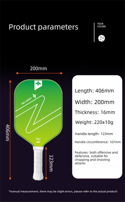 Blue Gradient Pickleball Paddle Set -  Fiberglass Paddles with PP Honeycomb Core, 2 Paddles 4 Balls & Carry Bag