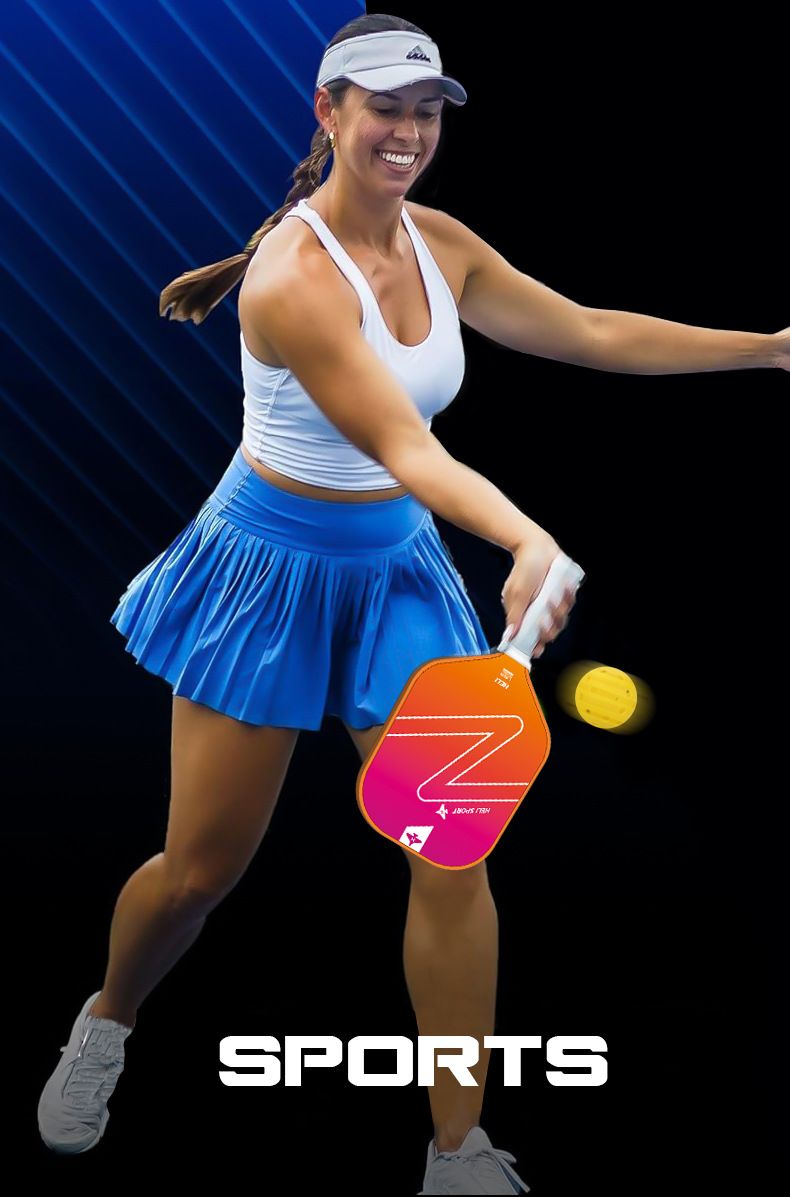 Blue Gradient Pickleball Paddle Set -  Fiberglass Paddles with PP Honeycomb Core, 2 Paddles 4 Balls & Carry Bag