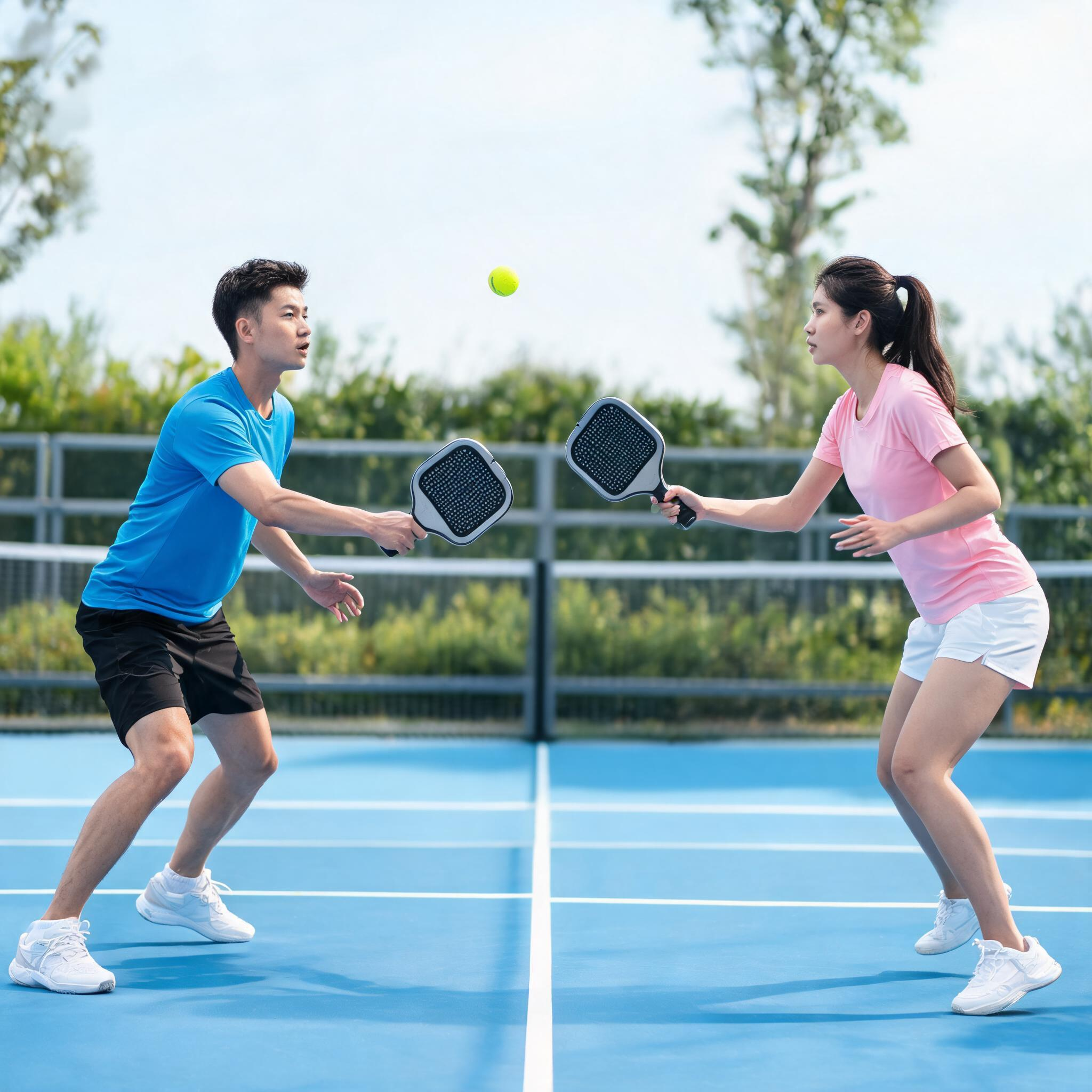 Red Pickleball Balls Set - 6 Piece 40 Hole Outdoor Indoor Pickleball Match Balls