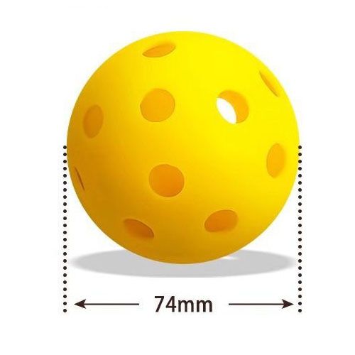 Black Pickleball Balls Set - 6 Piece 40 Hole Outdoor Indoor Pickleball Match Balls