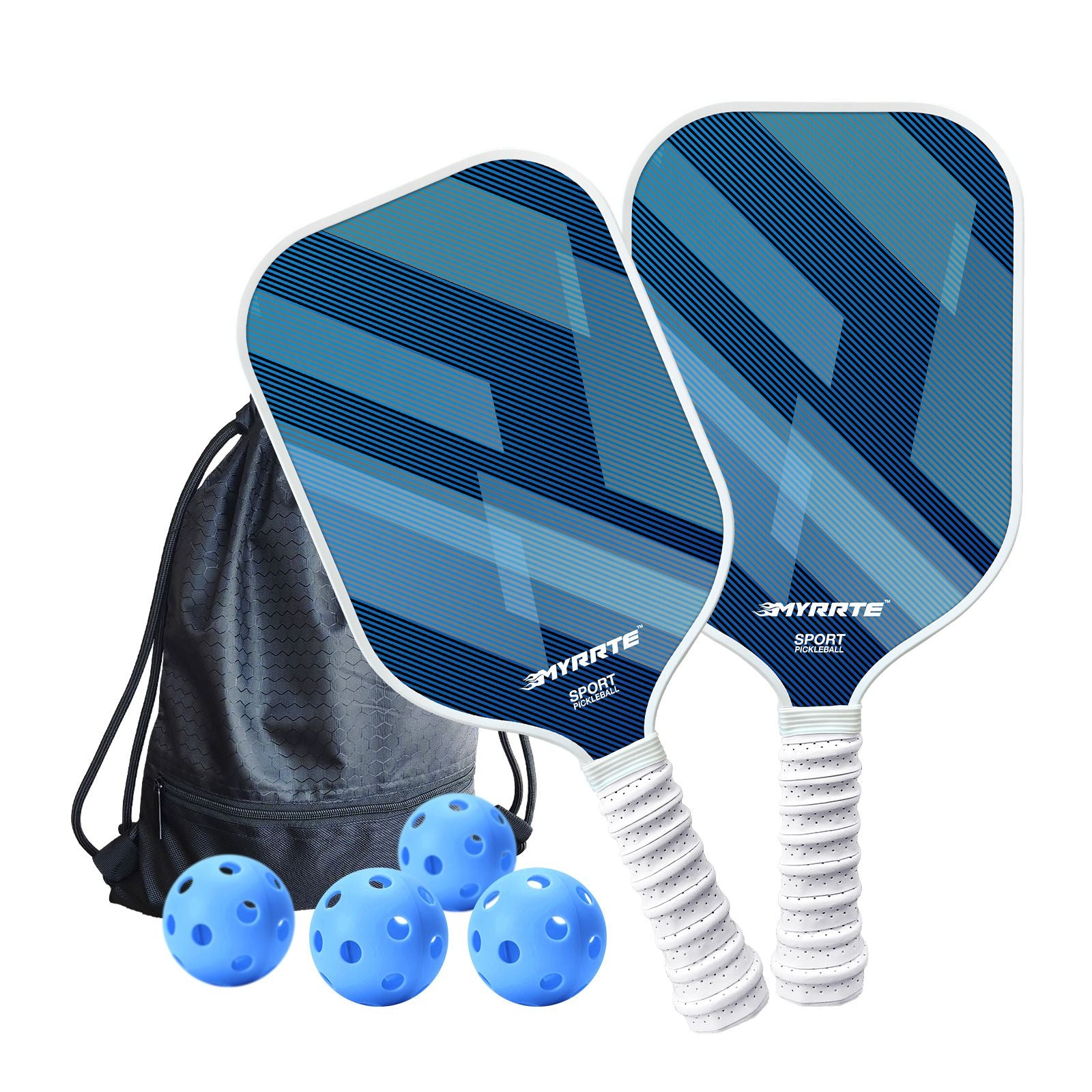 Fantasy Purple Fiberglass Pickleball Paddle Set – 2 Paddles, Bag & Balls