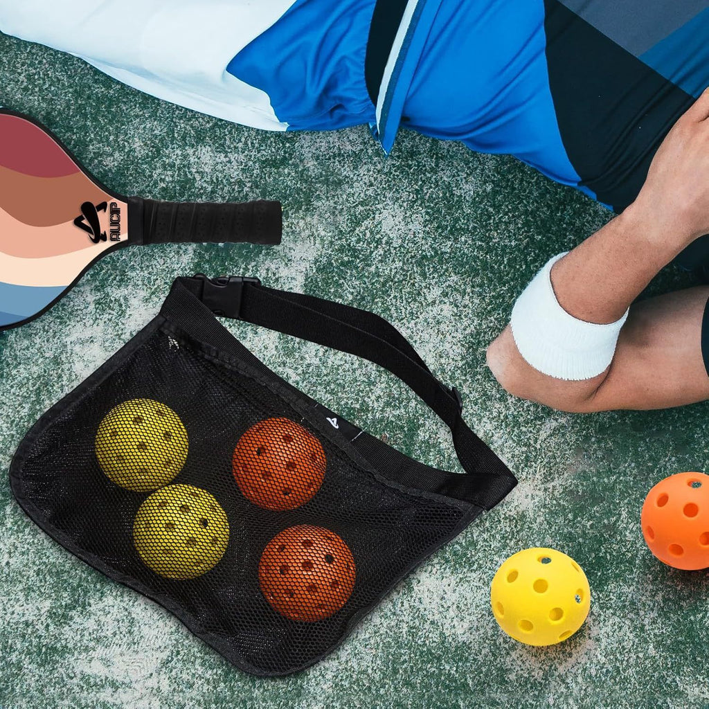 Basswood Pickleball Paddle Set – 4 Paddles, 4 Balls & Bag
