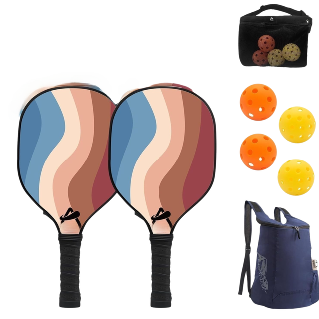 Basswood Pickleball Paddle Set – 2 Paddles, 4 Balls & Bag