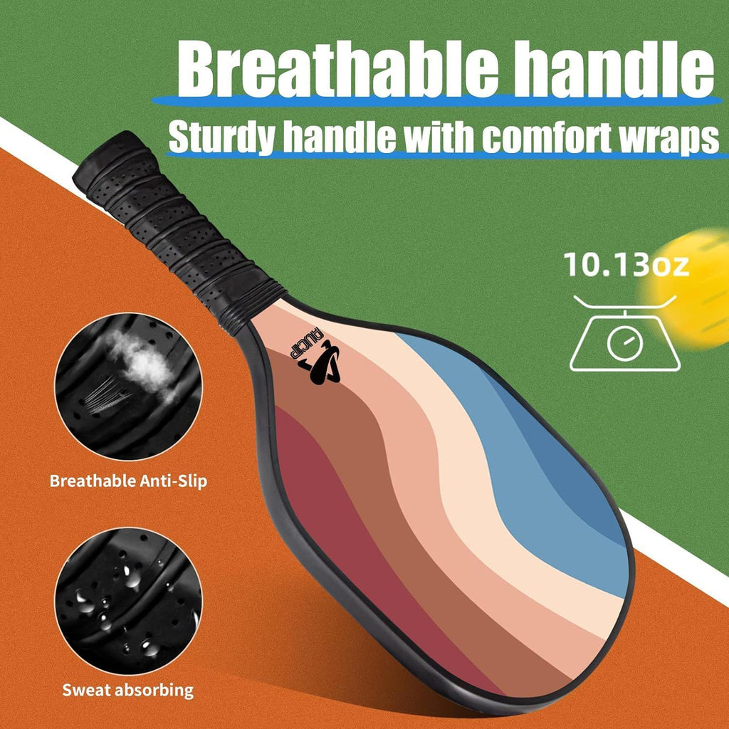 Basswood Pickleball Paddle Set – 2 Paddles, 4 Balls & Bag
