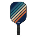 Black + Blue + Yellow Striped Fiberglass Pickleball Paddle – Ultra Lightweight Pickleball Racket for Outdoor Play with Large Sweet Spot, Shock-Absorbing Silicone Grip and TPU Edge Guard