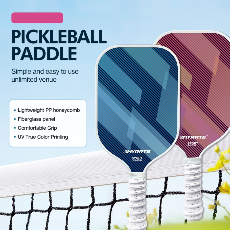 4-piece Blue Complete Pickleball Training Set Pickleball Starter Training Kit  with Paddle Ball Retriever Rebound Trainer and Practice Ball