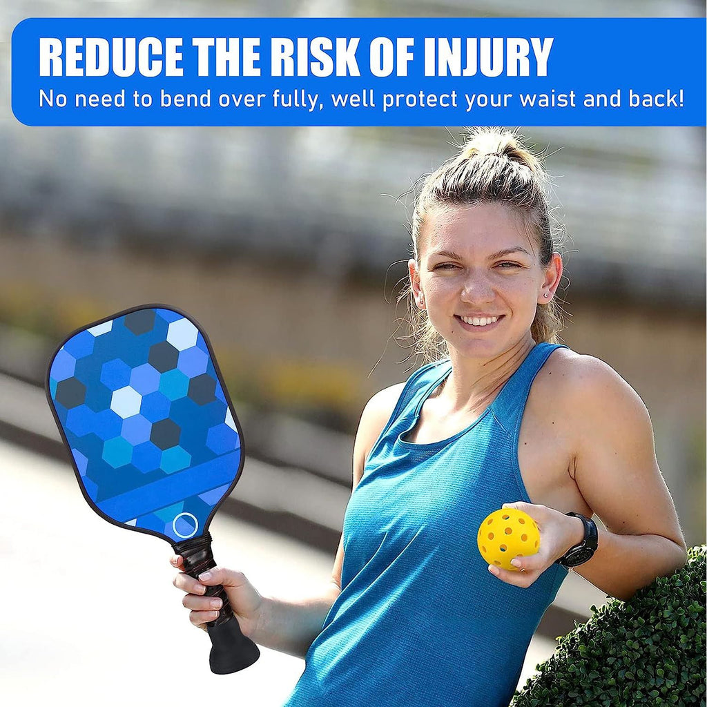 4-piece Blue Complete Pickleball Training Set Pickleball Starter Training Kit  with Paddle Ball Retriever Rebound Trainer and Practice Ball